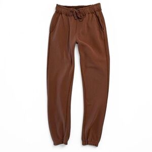 brown abercrombie cuffed sweatpants